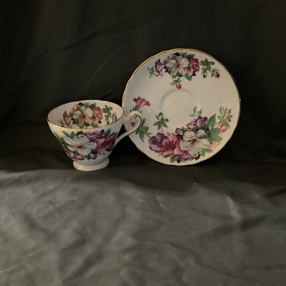 Tuscan Azalea  Tea Cup & Saucer - Picture 2 of 3